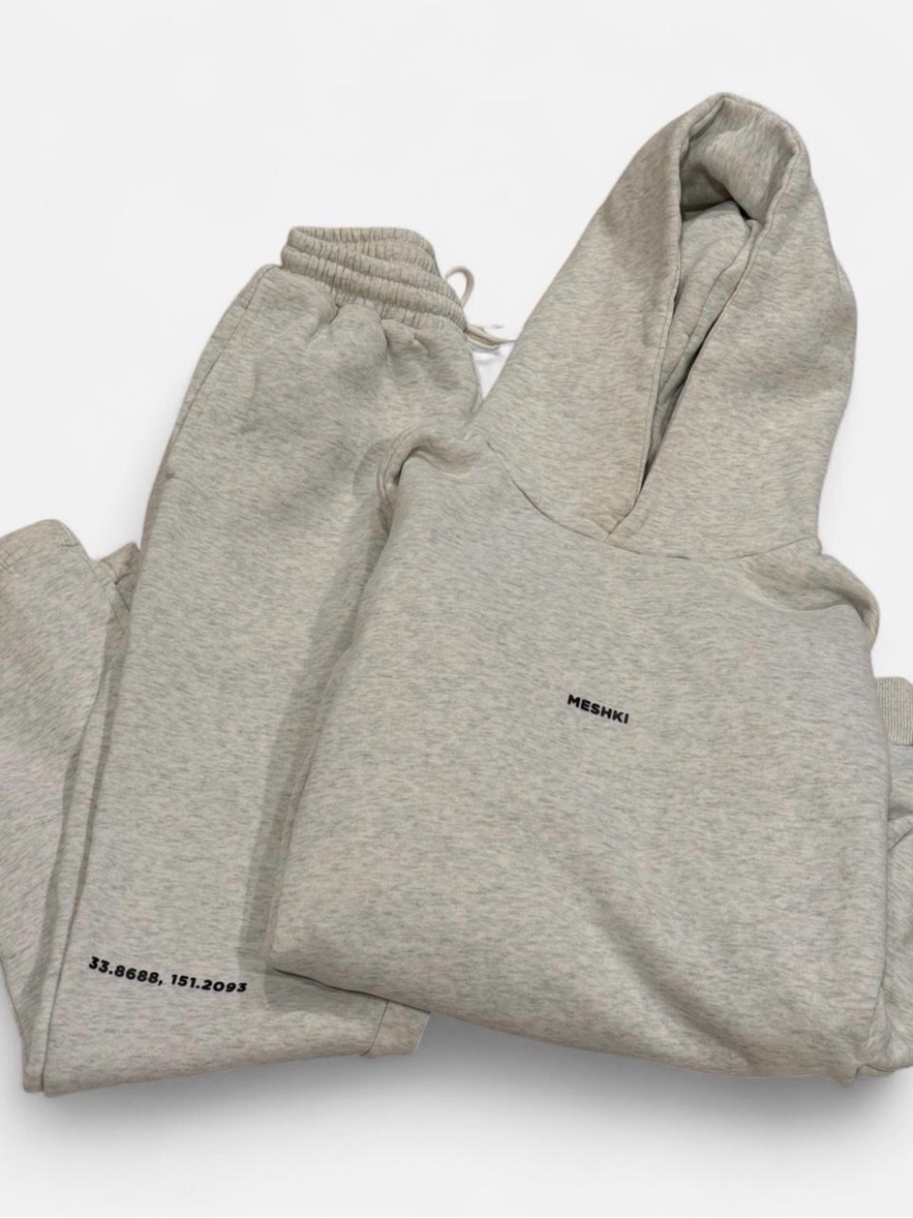 Meshki Light Gray Hoodie & Joggers Set